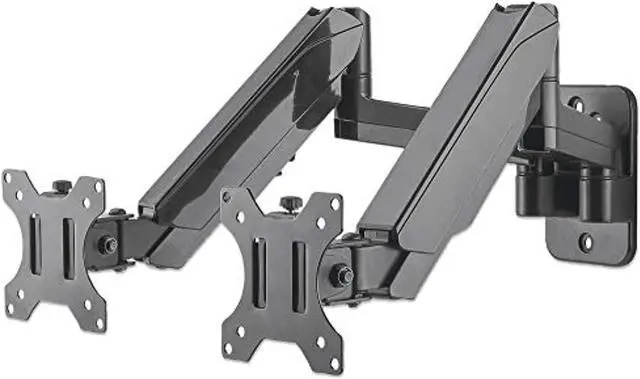 Alt view image 9 of 20 - Manhattan Universal Gas Spring Dual Monitor Wall Mount 461627