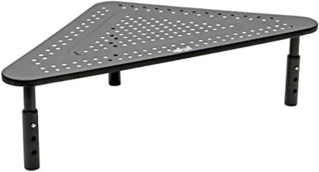 Alt view image 4 of 17 - Tripp Lite Monitor Riser Stand Desktop Corner Metal Height Adjustable Black