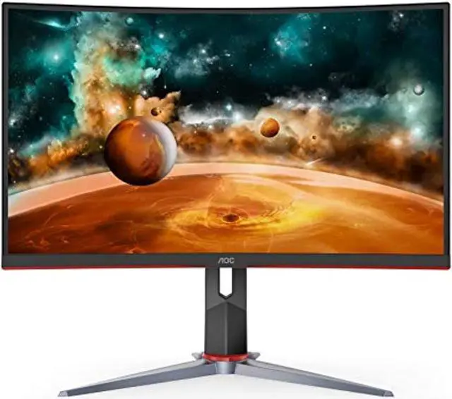 Alt view image 12 of 13 - AOC CQ27G2 27" Super Curved Frameless Gaming Monitor QHD 2K, 1500R Curved VA, 1ms, 144Hz, FreeSync, Height Adjustable