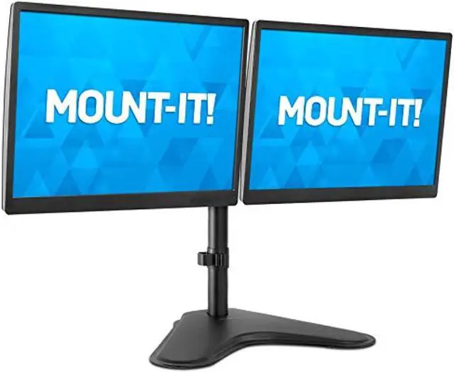 Alt view image 8 of 17 - Mount-It! Dual Monitor Stand | Fits Up to 32" Screens | Full Motion Arms