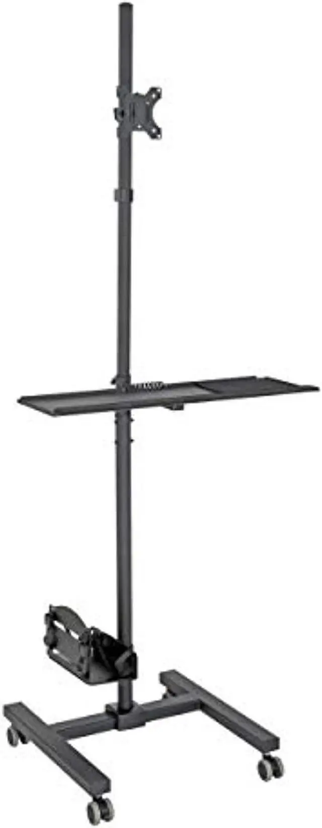 Alt view image 14 of 20 - Tripp Lite Mobile Workstation TV Floor Stand Cart Height-Adjustable 17-32in