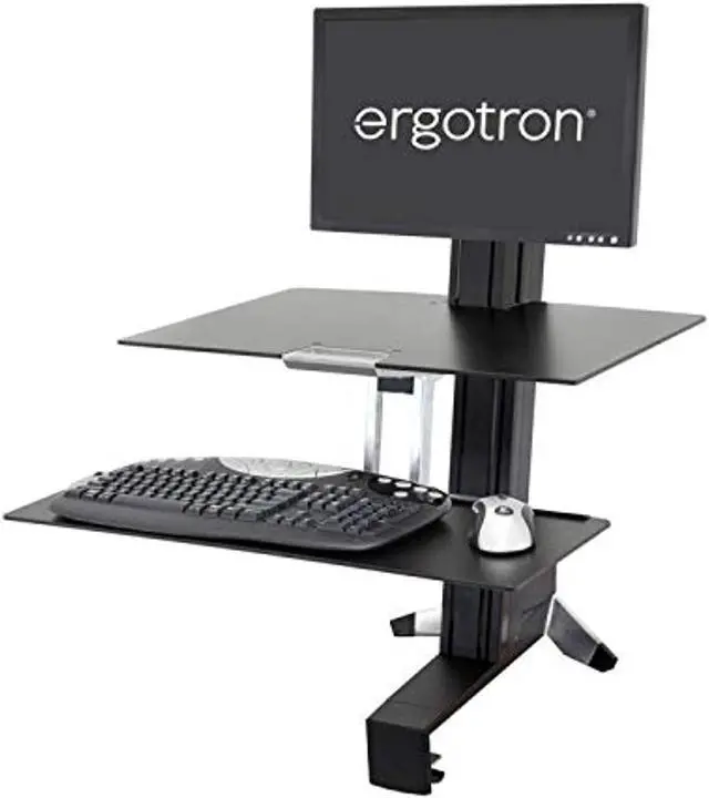 Alt view image 5 of 6 - Ergotron WorkFit-S Single LD with Worksurface+ (Black)