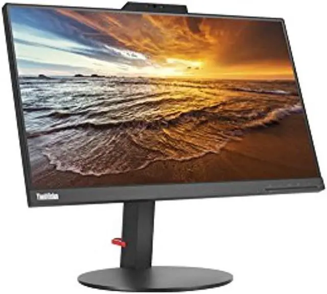 Alt view image 9 of 18 - Lenovo ThinkVision T22v-10 22" (21.5" Viewable) Full HD 1920 x 1080P 60Hz, 4ms IPS Monitor with Built-in Speakers, Webcam and Height Adjustable Tilt, Pivot, Swivel