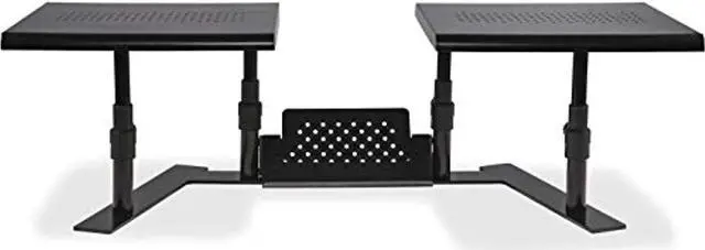 Alt view image 16 of 20 - Allsop Dual Monitor Stand Steel 32"Wx14"Dx6-1/10"-8-2/5" Black 31883