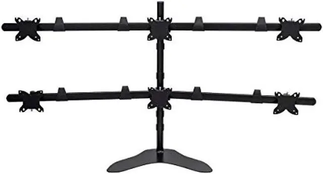 Alt view image 6 of 20 - Monoprice Hex (6) Monitor Free Standing Desk Mount for 15~30in Monitors
