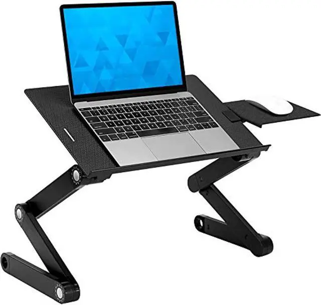Alt view image 7 of 15 - Mount-It! Adjustable Laptop Stand with Built-In Cooling Fan | Fits Up to 17" Screens