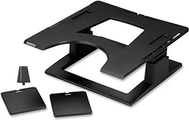 Alt view image 2 of 2 - 3M Adjustable Laptop Stand, Raise Screen Height to Reduce Neck Strain, 3 Height Adjustment, Large Platform for Docking Station, Non-Skid Base Keeps Laptop Secure, Cable Management, Black (LX500)