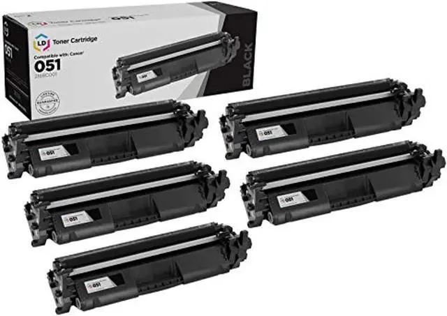 Main image of ld compatible toner cartridge replacement for canon 051 2168c001 (black, 5-pack)
