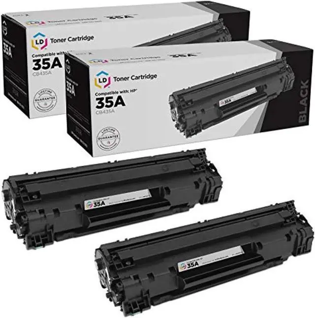Alt view image 3 of 12 - LD Products Compatible Toner Cartridge Replacements for HP 35A (Black, 2-Pack) for use in LaserJet: P1002, P1005, P1006, P1007 & P1008