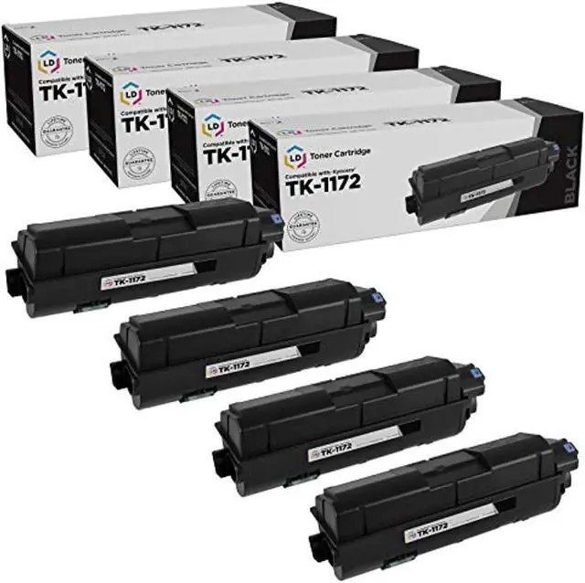 Main image of ld compatible toner cartridge replacement for kyocera tk-1172 1t02s50us0 (black, 4-pack)