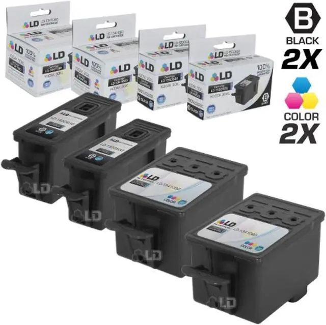 Alt view image 5 of 5 - LD Compatible Replacement for Kodak 30XL / 30 4 Pk HY Ink Cartridges Includes:2 1550532 Black & 2 1341080 Color for use in ESP C110, C310, C315, Office 2150, Office 2170, 3.2, & Hero 3.1, 4.2, & 5.1