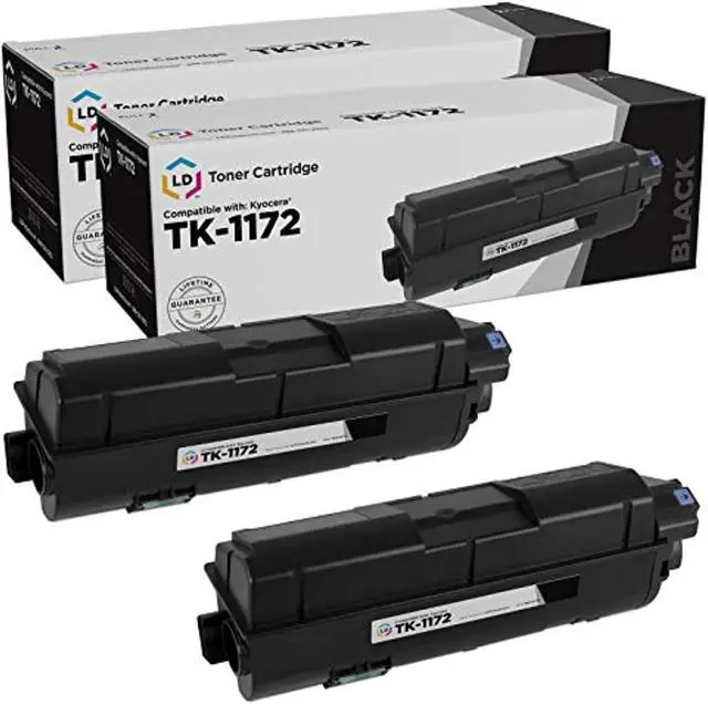 Alt view image 7 of 7 - LD Compatible Replacements for Kyocera TK-1172 / 1T02S50US0 Black Toner Cartridge 2-Pack for use in M2040dn, M2540d, M2540dw, M2640idw