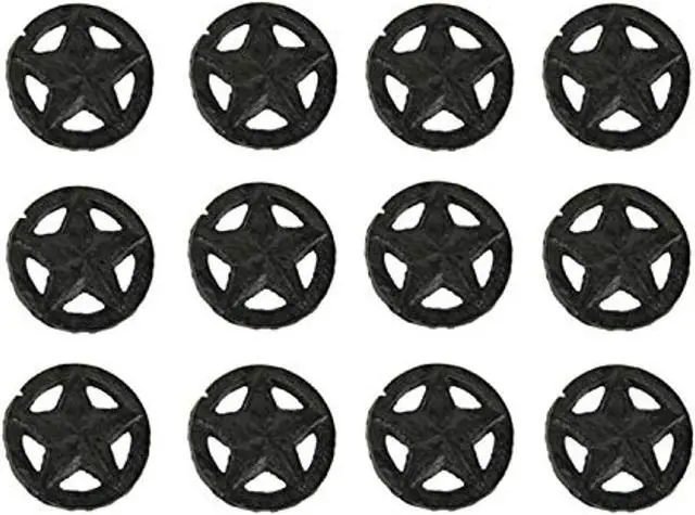 Alt view image 4 of 4 - Set of 12 Rustic Brown Western Star Cast Iron Cabinet Knobs or Drawer Pulls - 2 Inch Diameter - Easy Install - Enhance Your Interior with Vintage Charm