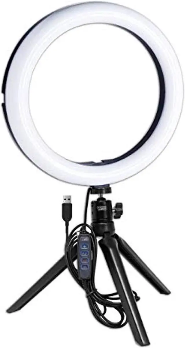 Alt view image 3 of 5 - Vidpro RL-10 10" Inch LED Ring Light Kit with Mini Tripod & Ball Head USB Power
