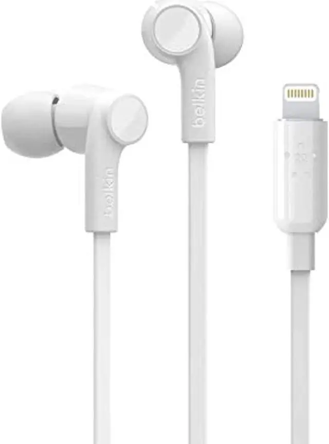 Alt view image 13 of 20 - Belkin SoundForm Wired Earbuds with Lightning Connector (G3H0001btWHT) - White