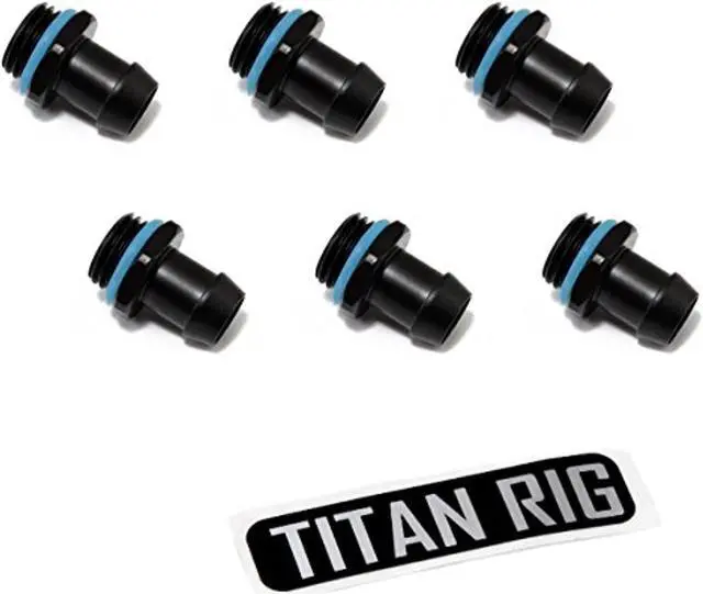 Alt view image 5 of 5 - XSPC G1/4" to 3/8" Barb Fitting for Soft Tubing, Matte Black, 6-pack