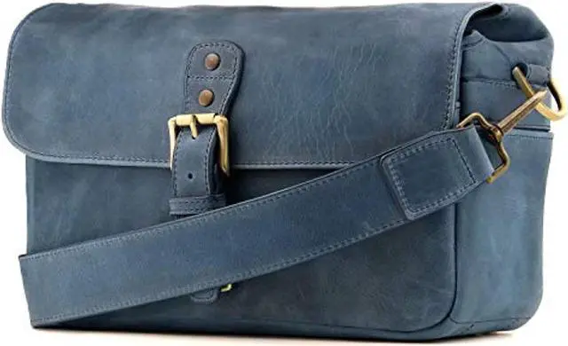Alt view image 2 of 3 - megagear genuine leather camera messenger bag for mirrorless, instant and dslr, blue mg1333