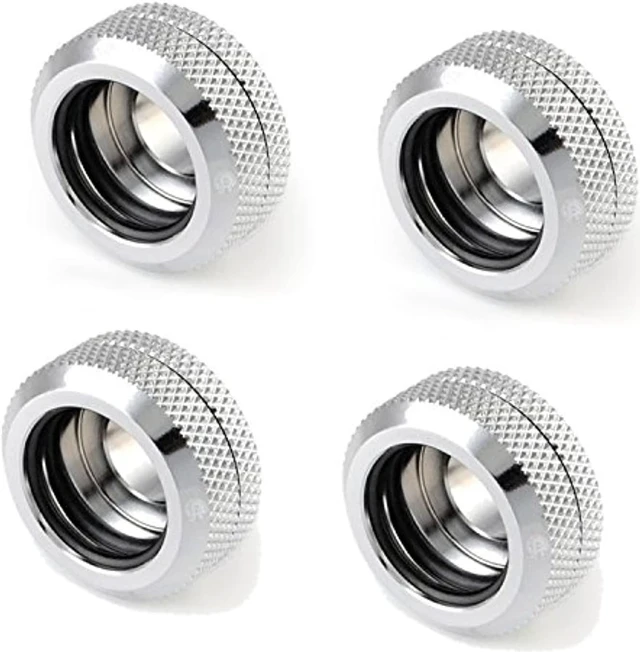 Alt view image 5 of 5 - Bitspower G1/4" to Enhance Multi-Link Fitting for 16mm OD Rigid Tubing, Silver Shining, 4-pack