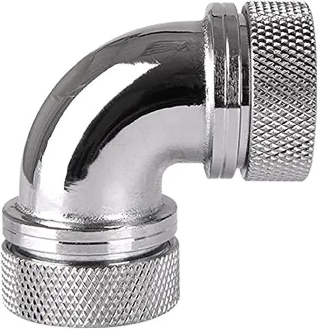 Alt view image 6 of 7 - TT CLW099-CA00SL-A PETG TUBE 90 DEGREE DUAL COMPRESSIO 16MM OD-CHROME/DIY LCS