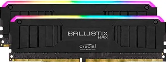 Alt view image 7 of 10 - Crucial Ballistix MAX RGB 4400 MHz DDR4 DRAM Desktop Gaming Memory Kit 16GB (8GBx2) CL19 BLM2K8G44C19U4BL (Black)