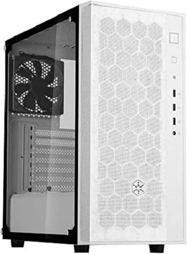 Main image of silverstone technology fara r1, tempered glass, white, mid-tower atx case with micro-atx and mini-itx support, sst-far1w-g