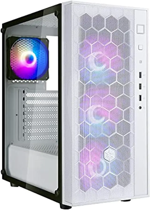 Main image of silverstone far1w-pro tempered glass mid tower atx case with argb (fara r1 pro)