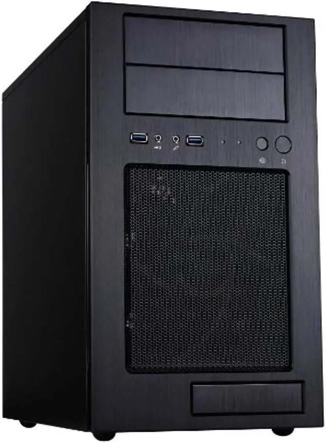 Main image of silverstone tek micro-atx mini-dtx, mini-itx mid tower computer case with aluminum front panel and steel body tj08b-e-usa