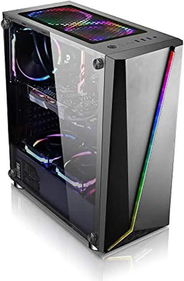 Alt view image 8 of 8 - Bgears b-Draco5907 Tempered Glass Side Mid Tower Case with RGB LED Front Panel