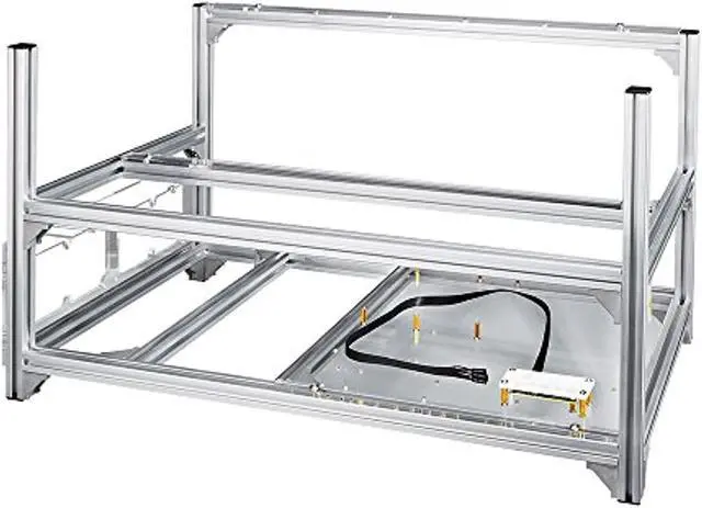 Alt view image 5 of 5 - Baseltek 6 GPU Aluminum Mining Rig Open Air Frame Case for Bitcoin Ethereum
