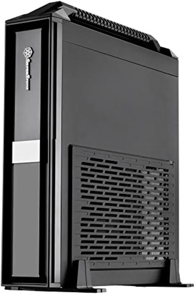 Main image of silverstone ml08b-h mini-itx slim small form factor computer case with handle ml08b-h-x