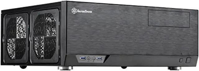 Main image of silverstone technology gd09b home theater computer case (htpc) with faux aluminum design for atx/micro-atx motherboards gd09b-x