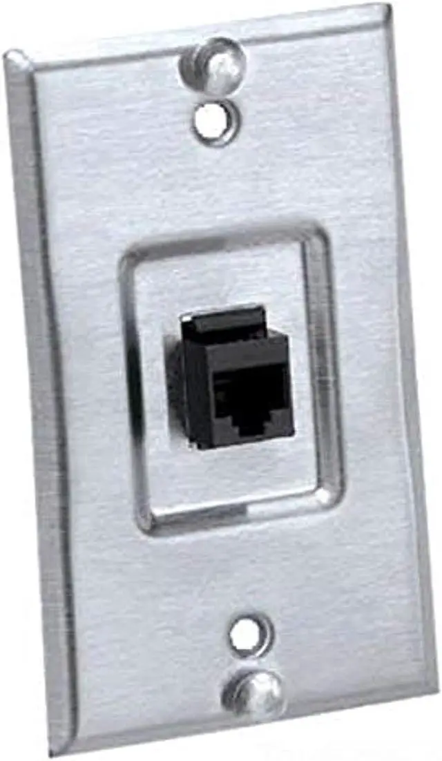 Main image of panduit kwp5ey 1-gang category-5e keystone wall phone plate