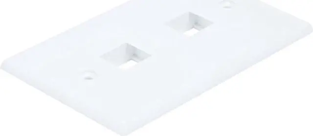 Alt view image 3 of 13 - 2 Port Keystone Wall Plate Network WHITE - BattleBorn