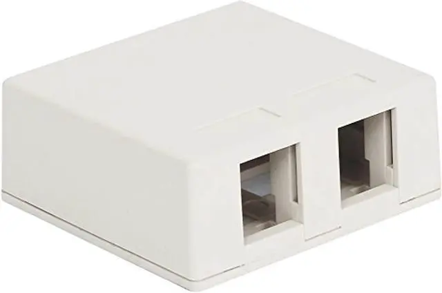 Alt view image 7 of 9 - SURFACE MOUNT BOX- 2-PORT- 25PK- WH