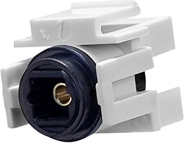 Alt view image 3 of 5 - Monoprice S/PDIF (Toslink) Digital Optical Audio Keystone Jack, Female to Female Coupler, White