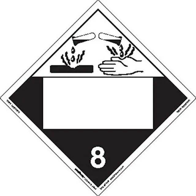Alt view image 2 of 3 - LABELMASTER ZEZ4B Corrosive Placard,Blank,E-Z,PK25