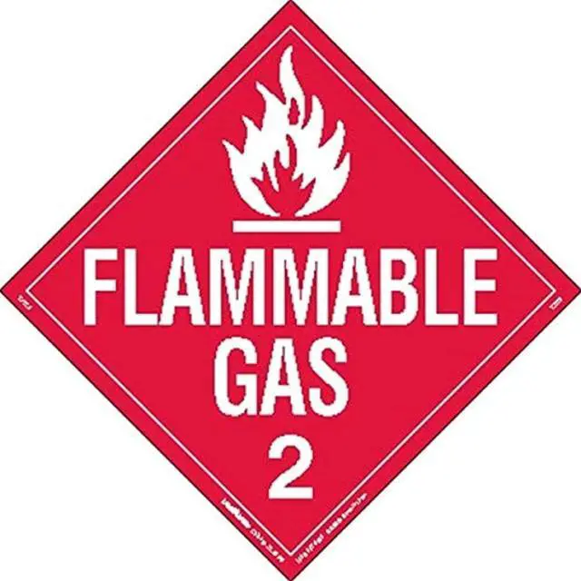 Alt view image 2 of 2 - LABELMASTER Z-EZ8 Flammable Gas Placard,Worded,PK25