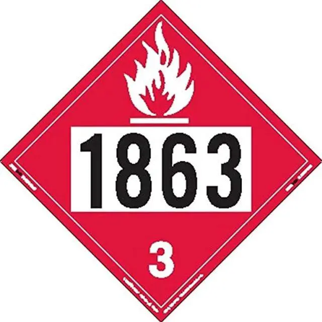 Alt view image 2 of 2 - LABELMASTER ZRV21863 Flammable Liquid Placard,1863,PK25