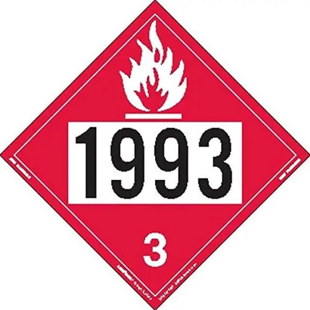 Alt view image 2 of 2 - LABELMASTER Z-IDF Flammable Liquid Placard,1993,PK25