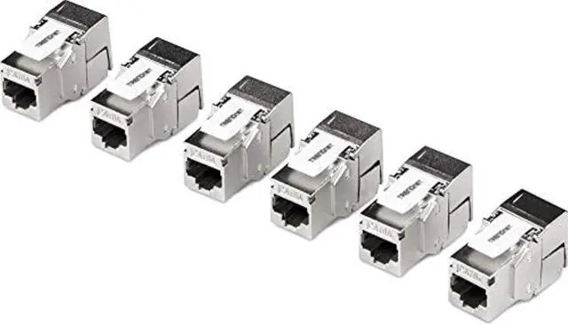 Alt view image 16 of 20 - TRENDnet TC-K06C6A Shielded Cat6A Keystone Jack - 6-Pack