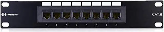 Main image of cable matters ul listed mini 8-port patch panel with mounting bracket