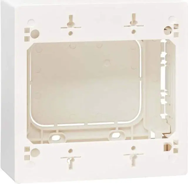 Alt view image 8 of 17 - Tripp Lite Double-Gang Surface-Mount Back Box White TAA N080SMB2WH