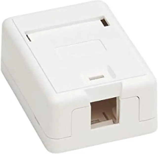 Alt view image 6 of 19 - Tripp Lite Surface-Mount Box for Keystone Jack 1 Port White N082001WH