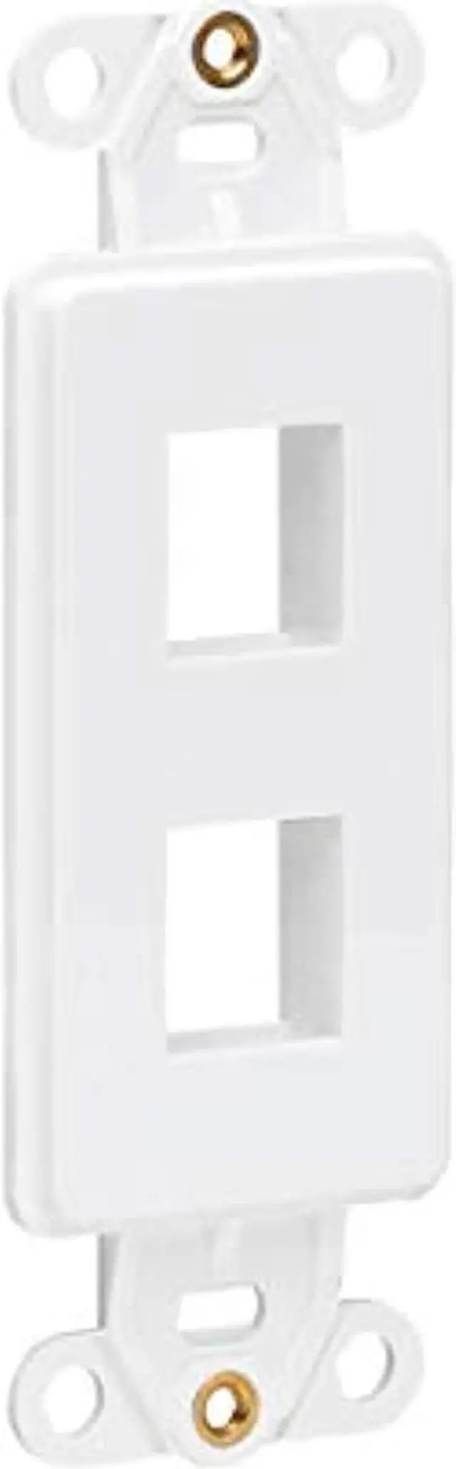 Alt view image 9 of 15 - Tripp Lite Center Plate Insert Decora Style - Vertical 2 Ports