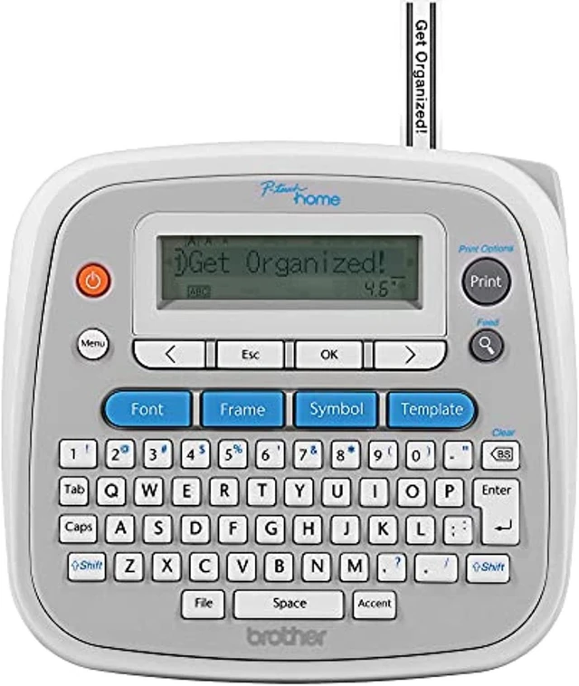 Alt view image 9 of 11 - Brother PTD202 Thermal Transfer Printer 20 mm / sec. 180 dpi P-touch Home Personal Label Maker
