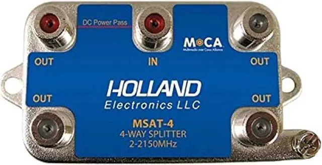 Alt view image 3 of 3 - Splitter, 4-Way, MoCA enabling, 2-2150Mhz, Direct TV Approved