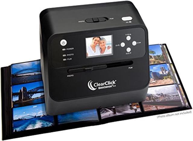 clearclick 14 mp quickconvert 2.0 photo, slide, and negative scanner - scan  4x6 photos & 35mm, 110, 126 film 