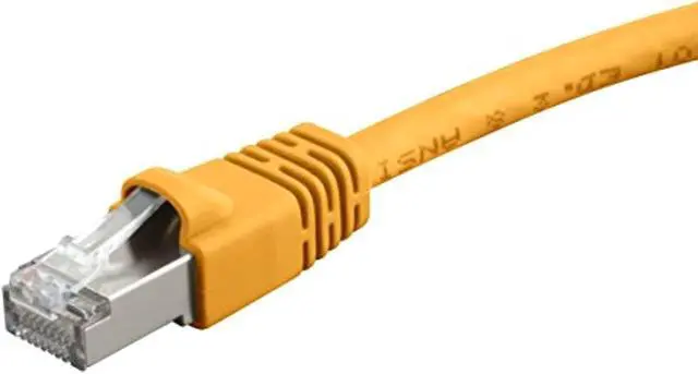Alt view image 3 of 8 - Monoprice Cat6A Ethernet Patch Cable - 1 Feet - Yellow | Network Internet Cord - RJ45, 550Mhz, STP, Pure Bare Copper Wire, 10G, 26AWG