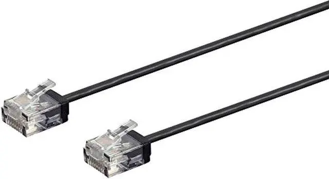 Alt view image 5 of 7 - Monoprice Cat6 Ethernet Patch Cable - 5 Feet - Black | Stranded, 550MHz, UTP, Pure Bare Copper Wire, 32AWG  - Micro SlimRun Series