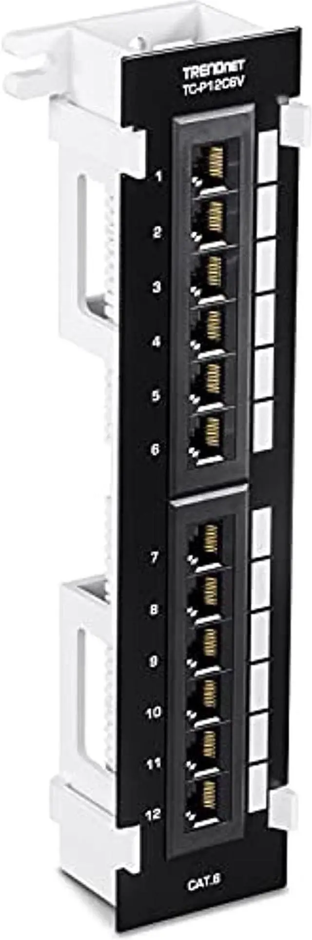 Alt view image 6 of 7 - TRENDnet TC-P12C6V 12-Port Cat6 Unshielded Wall Mount Patch Panel